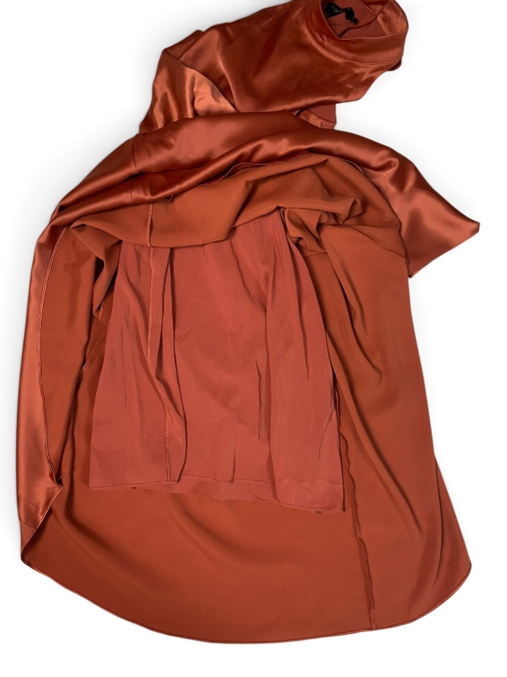 Ted Baker Lelly Halter Neck Satin Midi Dress Size 2 Rust Terracotta - Picture 5 of 11